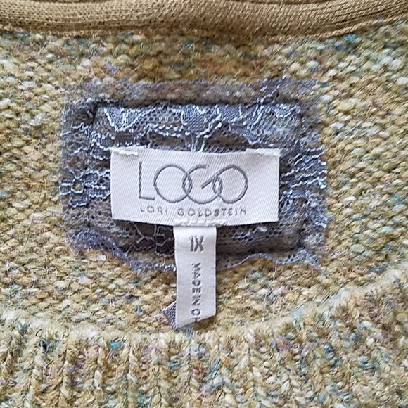 Lori Goldstein Sweater w/Lace Ruffled Edge - Picture 4 of 8